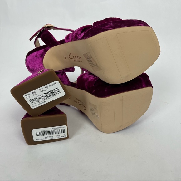 Circus NY Audrea Velvet Platform Peep Toe Platform Sandals - Picture 10 of 10